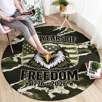 USA 250th Anniversary Round Carpet Eagle Camouflage Zipper Stylized