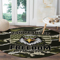 USA 250th Anniversary Round Carpet Eagle Camouflage Zipper Stylized