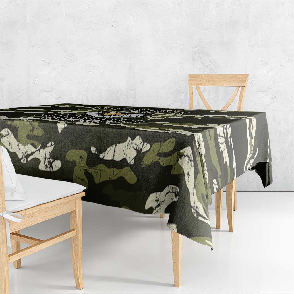 USA 250th Anniversary Tablecloth Eagle Camouflage Zipper Stylized