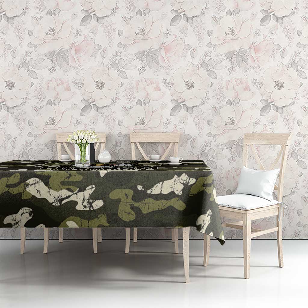 USA 250th Anniversary Tablecloth Eagle Camouflage Zipper Stylized
