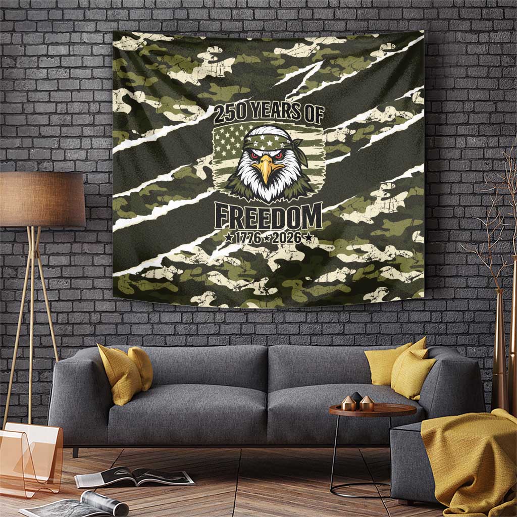 USA 250th Anniversary Tapestry Eagle Camouflage Zipper Stylized