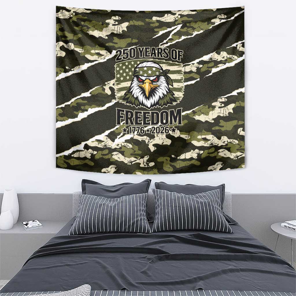 USA 250th Anniversary Tapestry Eagle Camouflage Zipper Stylized