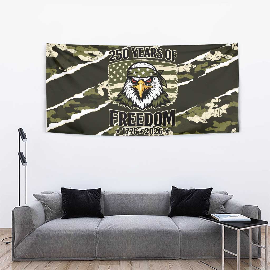 USA 250th Anniversary Tapestry Eagle Camouflage Zipper Stylized
