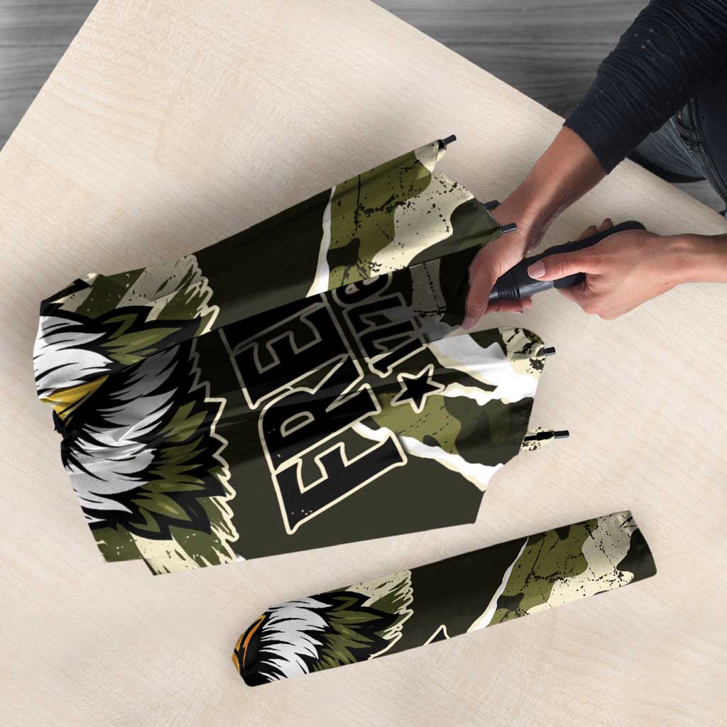 USA 250th Anniversary Umbrella Eagle Camouflage Zipper Stylized
