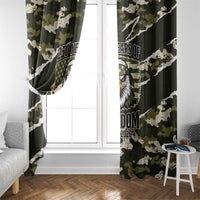 USA 250th Anniversary Window Curtain Eagle Camouflage Zipper Stylized