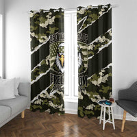 USA 250th Anniversary Window Curtain Eagle Camouflage Zipper Stylized