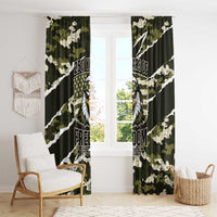 USA 250th Anniversary Window Curtain Eagle Camouflage Zipper Stylized