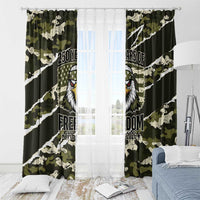 USA 250th Anniversary Window Curtain Eagle Camouflage Zipper Stylized