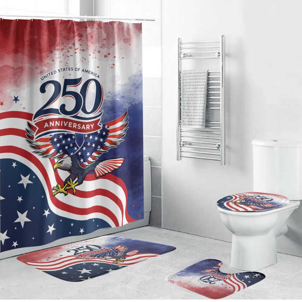 USA 250 Years of Freedom Bathroom Set American Patriotic