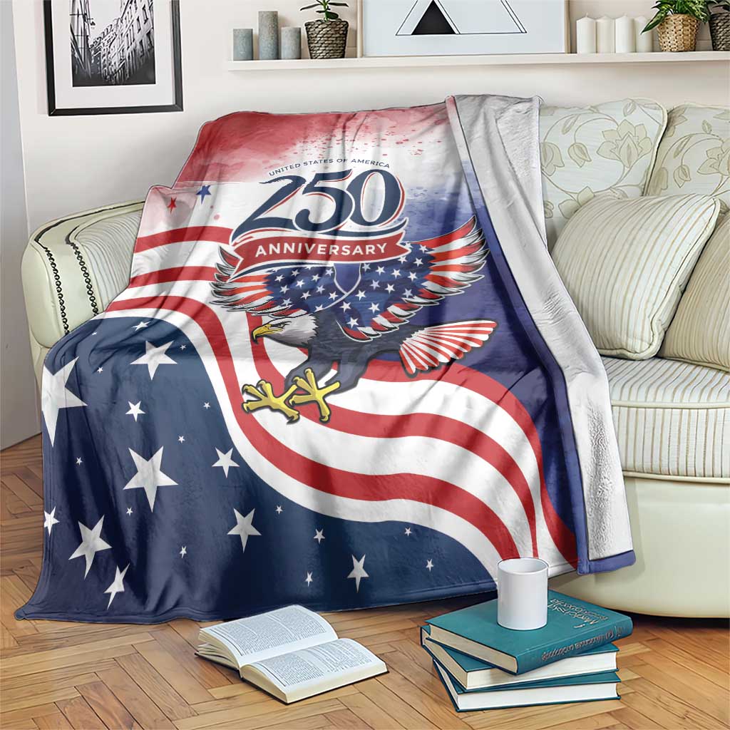 USA 250 Years of Freedom Blanket American Patriotic