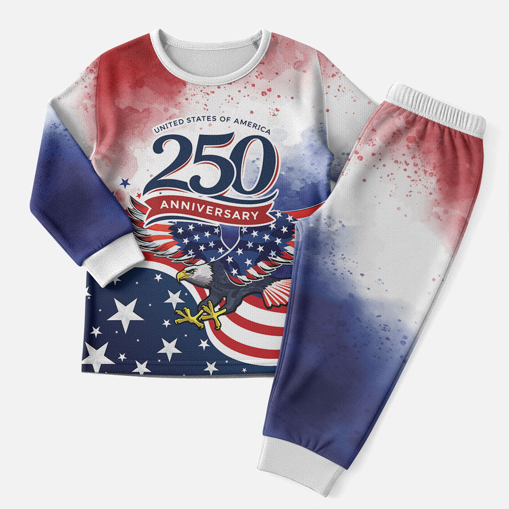 Personalized USA 250 Years of Freedom Christmas Pajama Set American Patriotic