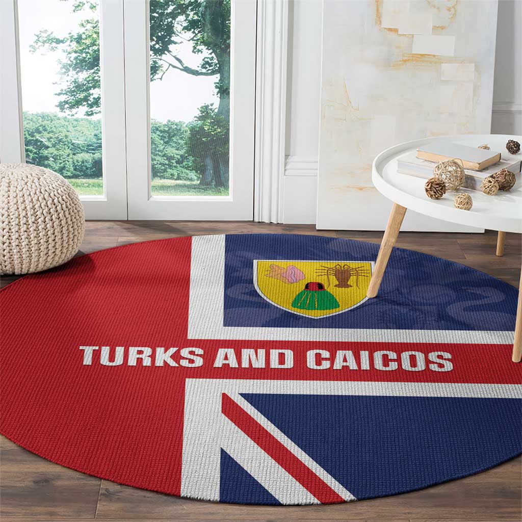 Turks and Caicos Islands Round Carpet Come On Team TCI