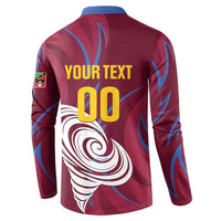 Custom Cricket Leeward Hurricanes Button Sweatshirt Come On Hurricanes Boys