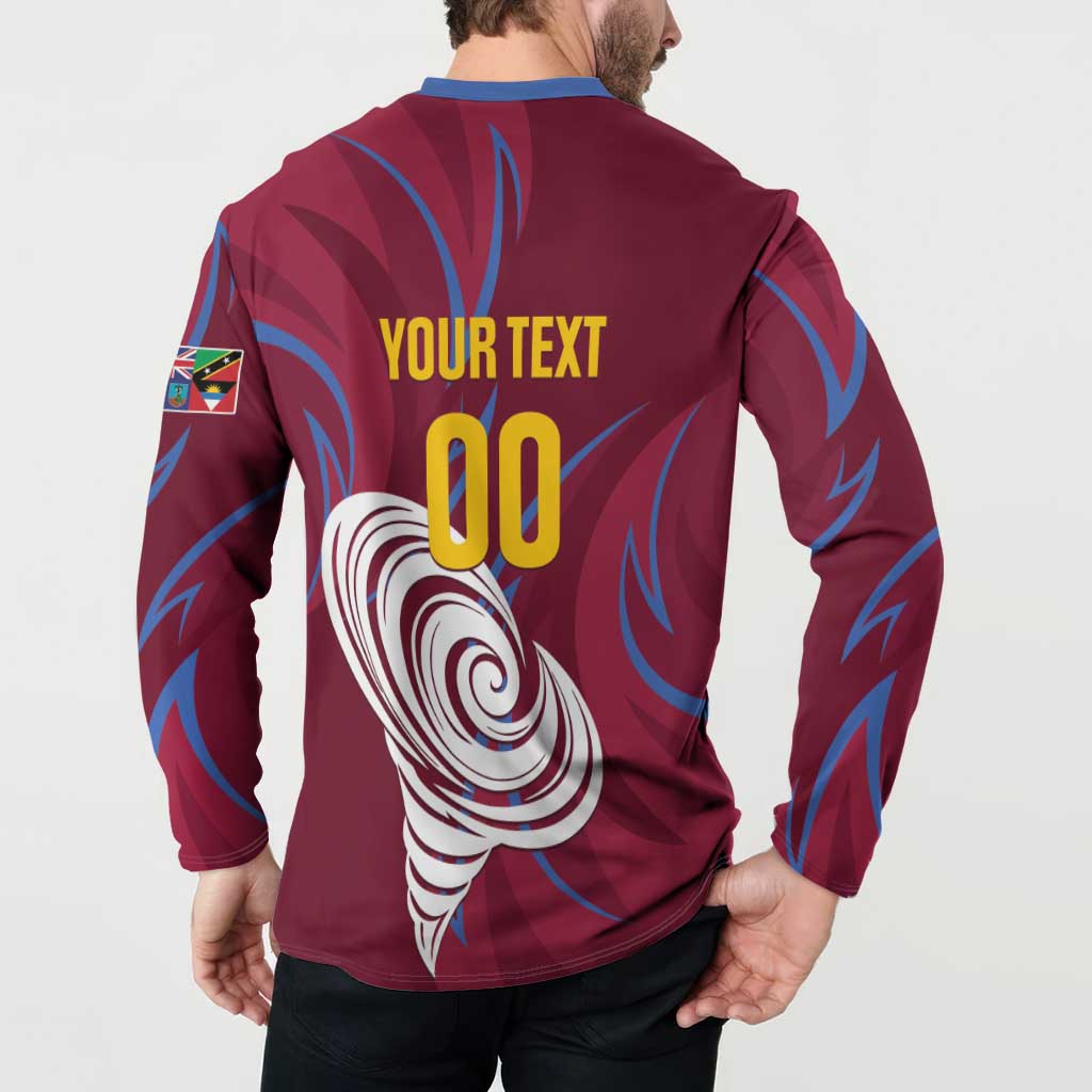 Custom Cricket Leeward Hurricanes Button Sweatshirt Come On Hurricanes Boys