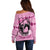 Personalized Kentucky Horse Racing 2024 Off Shoulder Sweater Beauty and The Horse Pink Version - Wonder Print Shop