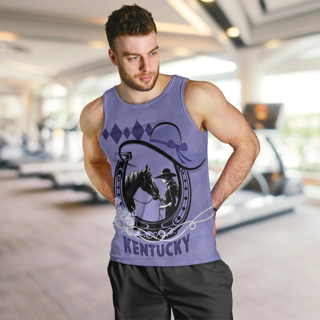 Personalized Kentucky Horse Racing 2024 Men Tank Top Beauty and The Horse Purple Version - Wonder Print Shop