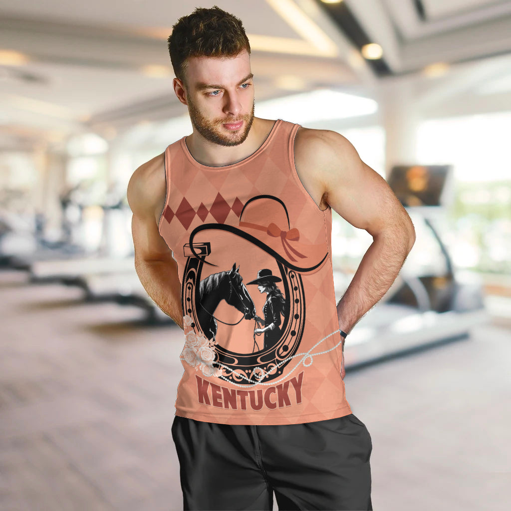 Personalized Kentucky Horse Racing 2024 Men Tank Top Beauty and The Horse Orange Version - Wonder Print Shop