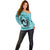 Personalized Kentucky Horse Racing 2024 Off Shoulder Sweater Beauty and The Horse Teal Version - Wonder Print Shop