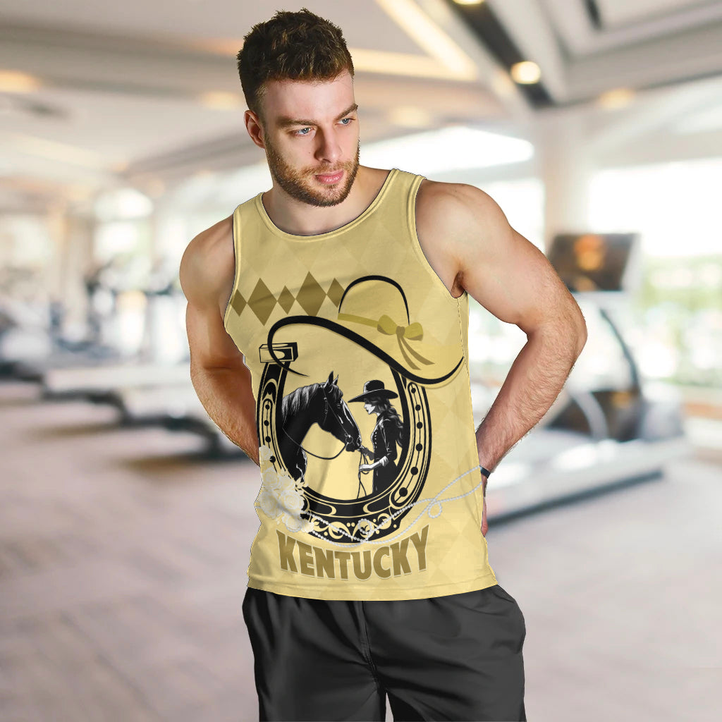 Personalized Kentucky Horse Racing 2024 Men Tank Top Beauty and The Horse Yellow Version - Wonder Print Shop