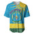 Personalized Rwanda Baseball Jersey Coat of Arms With African Pattern - Wonder Print Shop