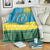 Personalized Rwanda Blanket Coat of Arms With African Pattern