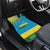 Personalized Rwanda Car Mats Coat of Arms With African Pattern - Wonder Print Shop