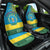 Personalized Rwanda Car Seat Cover Coat of Arms With African Pattern - Wonder Print Shop