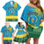 Personalized Rwanda Family Matching Off Shoulder Short Dress and Hawaiian Shirt Coat of Arms With African Pattern - Wonder Print Shop