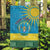 Personalized Rwanda Garden Flag Coat of Arms With African Pattern - Wonder Print Shop