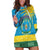 Personalized Rwanda Hoodie Dress Coat of Arms With African Pattern - Wonder Print Shop