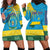 Personalized Rwanda Hoodie Dress Coat of Arms With African Pattern - Wonder Print Shop