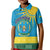 Personalized Rwanda Kid Polo Shirt Coat of Arms With African Pattern - Wonder Print Shop