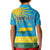 Personalized Rwanda Kid Polo Shirt Coat of Arms With African Pattern - Wonder Print Shop