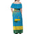 Personalized Rwanda Off Shoulder Maxi Dress Coat of Arms With African Pattern - Wonder Print Shop