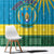 Personalized Rwanda Window Curtain Coat of Arms With African Pattern