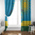 Personalized Rwanda Window Curtain Coat of Arms With African Pattern