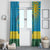 Personalized Rwanda Window Curtain Coat of Arms With African Pattern