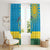 Personalized Rwanda Window Curtain Coat of Arms With African Pattern