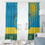 Personalized Rwanda Window Curtain Coat of Arms With African Pattern