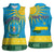 Personalized Rwanda Women Sleeveless Polo Shirt Coat of Arms With African Pattern - Wonder Print Shop