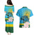 Rwanda Independence Day Couples Matching Puletasi and Hawaiian Shirt Leopard With Roses - Wonder Print Shop