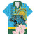 Rwanda Independence Day Family Matching Off The Shoulder Long Sleeve Dress and Hawaiian Shirt Leopard With Roses - Wonder Print Shop