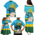 Rwanda Independence Day Family Matching Puletasi and Hawaiian Shirt Leopard With Roses - Wonder Print Shop