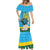 Rwanda Independence Day Mermaid Dress Leopard With Roses - Wonder Print Shop