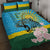 Rwanda Independence Day Quilt Bed Set Leopard With Roses - Wonder Print Shop