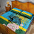 Rwanda Independence Day Quilt Bed Set Leopard With Roses - Wonder Print Shop