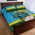 Rwanda Independence Day Quilt Bed Set Leopard With Roses - Wonder Print Shop