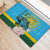 Rwanda Independence Day Rubber Doormat Leopard With Roses