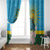 Rwanda Independence Day Window Curtain Leopard With Roses