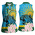 Rwanda Independence Day Women Sleeveless Polo Shirt Leopard With Roses - Wonder Print Shop